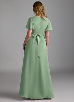 Azazie Zaniah Bridesmaid Dresses Matcha A-Line Chiffon Dress image2