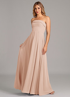 Azazie Lucienne Bridesmaid Dresses English Rose A-Line Strapless Chiffon Convertible Dress image1