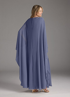 Azazie Drew Abiti per la Madre della Sposa Abito A-Line in Chiffon Plissettato Stormy image4