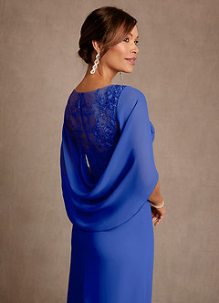 Azazie Santa Clara Mother of the Bride Dresses Royal Blue A-Line Lace Dress image6