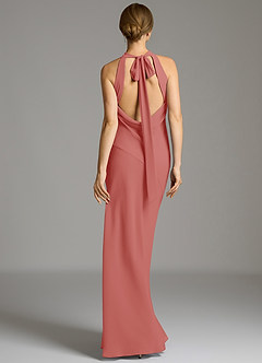 Azazie Cairo Bridesmaid Dresses Antique Rose Mermaid Pleated Chiffon Dress image3
