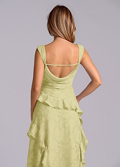 Azazie Sloane Bridesmaid Dresses Lemon Sorbet A-Line Sweetheart Neckline Floral Burnout Dress image7