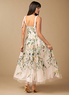 Robe Longue Rose Blush Multi Aurelie image2