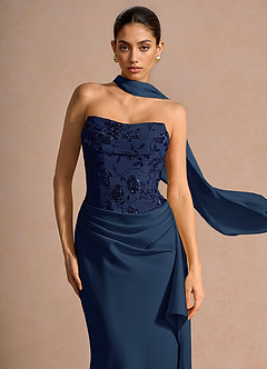 Abito Maxi Paillettes Blu Navy Aspasia image6