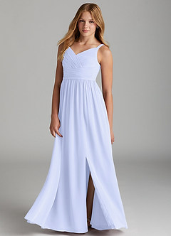 Azazie Chanel Junior Lavender A-Line Sweetheart Neckline Chiffon Dress image3