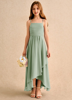 Azazie Twilight Dance Junior Formal Flower Girl Klänningar Klä A-Line i Chiffong Plisserad image3