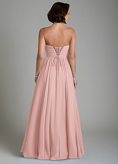 Azazie Petra Abiti da Damigella Abito A-Line in Chiffon Corsetto Rosa Cipria image2