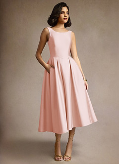 Tamsin Blush Pink Midi Dress image3