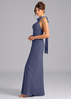 Azazie Velli Bridesmaid Dresses Stormy Mermaid Bow Chiffon Dress image5
