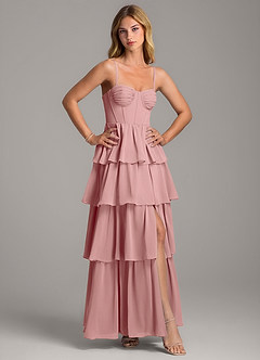 Azazie Alanna Bridesmaid Dresses Dusty Rose A-Line Sweetheart Neckline Chiffon Dress image5