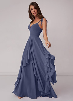 Barbie ♥ Azazie Bridesmaid Dresses Stormy A-Line Bow Chiffon Dress image3