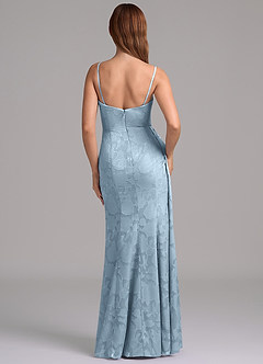 Azazie Amyra Bridesmaid Dresses Sky Blue Mermaid Off the Shoulder Floral Burnout Convertible Dress image7