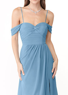 Azazie Millie Final Sale Agave A-Line Sweetheart Neckline Chiffon Convertible Dress image3