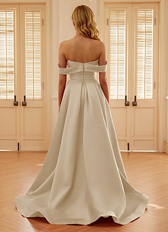 Seraphinaie Champagne A-line Prom Dress image2