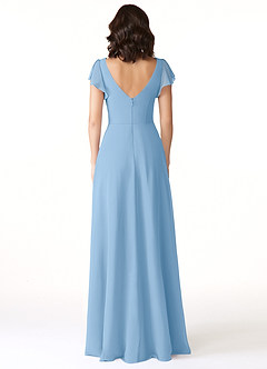 Azazie Omari Suknie dla druhen Linia A Szyfon Do ziemi Sukienka image2