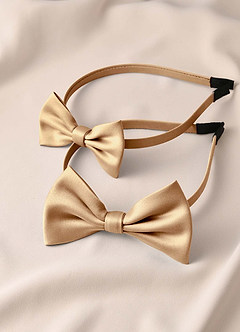 front Junior Bridesmaid Stretch Satin Headband
