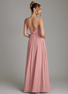 Azazie Elita Bridesmaid Dresses Dusty Rose A-Line Pleated Chiffon Dress image7