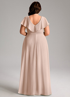 Azazie Lainey Bridesmaid Dresses English Rose A-Line with Pockets Chiffon Dress image9
