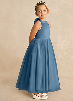 Azazie Bev Robe Demoiselle D'honneur Fillette Robe Trapèze en Tulle Convertible Bermude image8