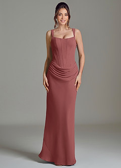 Azazie Niamh Brudtärnklänningar Klä av Sjöjungfru i Chiffong Korsett Ametist image3