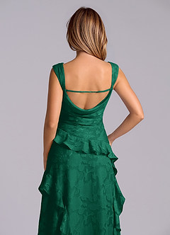 Azazie Sloane Bridesmaid Dresses Emerald A-Line Sweetheart Neckline Floral Burnout Dress image7