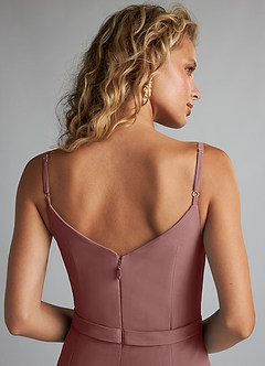 Azazie Summer Final Sale Desert Rose Mermaid Scoop Cowl Chiffon Dress image6