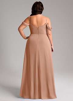 Azazie Marley Bridesmaid Dresses Champagne Rose A-Line Off the Shoulder Chiffon Convertible Dress image12