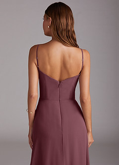 Azazie Marley Jurken voor bruidsmeisjes Converteerbaar Jurk van Chiffon met A-Lijn Off the Shoulder Sangria image10
