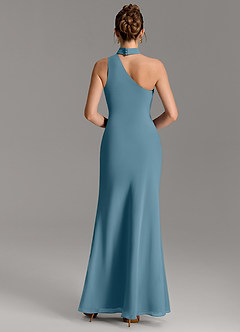 Azazie Seona Bridesmaid Dresses Bermuda Mermaid One Shoulder Chiffon Dress image2