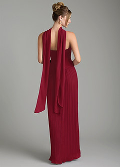 Azazie Tierney Bridesmaid Dresses Burgundy A-Line Strapless Chiffon Convertible Dress image10
