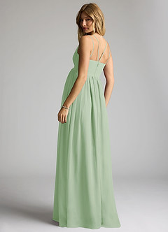 Azazie Emree Vestidos de dama de honra para maternidade Vestir Linha A Comprimento do chão Chiffon image5