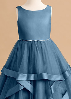 Azazie Posy Flower Girl Dresses Bermuda A-Line Beaded Tulle Dress image5