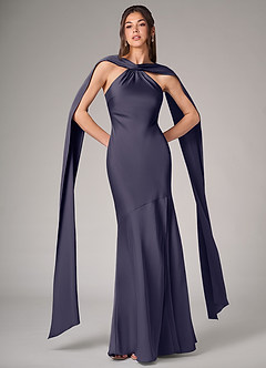 Azazie Kinsley Brautjungfernkleider Meerjungfrau-Linie Seitliche Cut-Outs Stretch-Satin Kleid Sturm image1