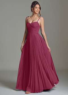 Azazie Catie Bridesmaid Dresses Mulberry A-Line Sweetheart Neckline Chiffon Dress image5