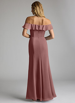 Azazie Sophie Jurken voor bruidsmeisjes Converteerbaar Jurk van Chiffon met A-Lijn Off the Shoulder Woestijnroos image4