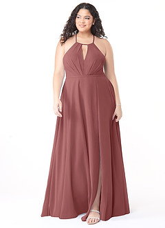 Azazie Evalleen Bridesmaid Dresses A-Line Pleated Chiffon Floor-Length Dress image9