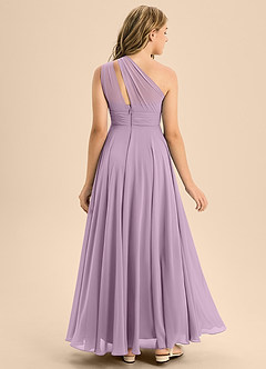 Azazie Charlize Junior Abito A-Line in Chiffon Plissettato Glicine image2