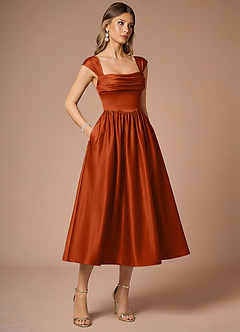 Dana Rust Midi Dress image3