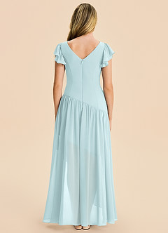 Azazie Pia Junior Mist A-Line Pleated Chiffon Dress image2