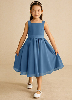 Azazie Ari Flower Girl Dresses Twilight A-Line Sleeveless Chiffon Dress image2