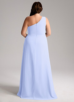 Azazie Brooke Bridesmaid Dresses Lavender A-Line One Shoulder Chiffon Dress image9