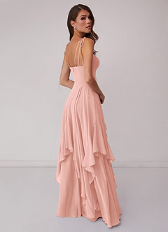 Barbie ♥ Azazie Bridesmaid Dresses Rosette A-Line Bow Chiffon Dress image2