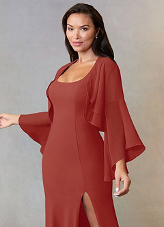 front Azazie Birdy Chiffon Wrap