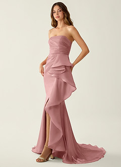 Liorah Pink Strapless Prom Dress image3