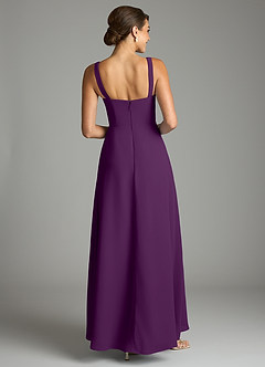 Azazie Debra Bridesmaid Dresses Grape A-Line with Pockets Chiffon Convertible Dress image6