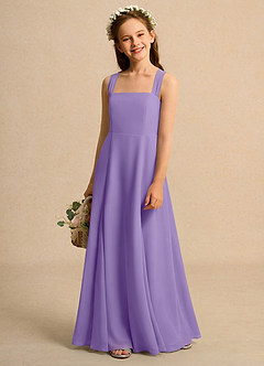 Azazie Tater Girls Formal Flower Girl Dresses Tahiti A-Line Pleated Chiffon Dress image1