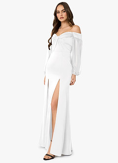 Maxine White Off the Shoulder Maxi Dress image3