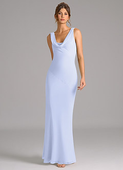 Azazie Rylina Bridesmaid Dresses Lavender Mermaid Pleated Chiffon Dress image3