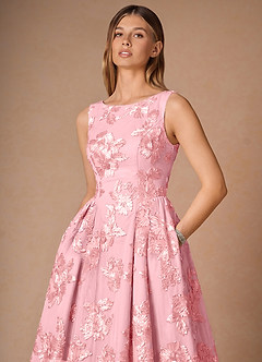 Robe Mi-Longue Rose Casey image6