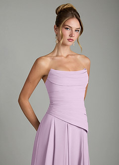 Azazie Gabriela Brautjungfernkleider A-Linie Korsett Chiffon Kleid Frostiges Flieder image10